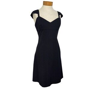 Worth 4 Black & White Polkadot Sleeveless Fit,and Flare Dress